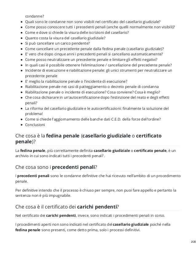 SCARICARE AUTOCERTIFICAZIONE CARICHI PENDENTI